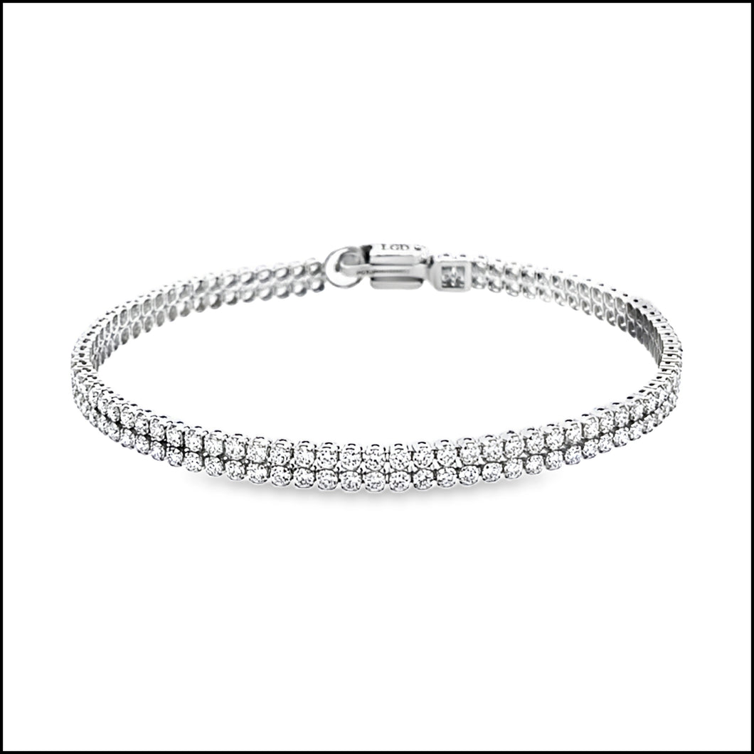 14K White Gold 3.63 ct. tw. Sustainable Diamond Bracelet (SDB-20)
