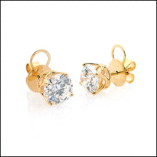 Load image into Gallery viewer, 14K Yellow Gold 4.01 ct. tw. Sustainable Diamond Stud Earrings.
