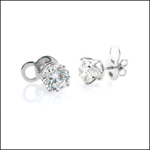 Load image into Gallery viewer, 14K White Gold 4.09 ct. tw. Sustainable Diamond Stud Earrings.
