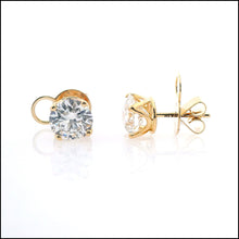 Load image into Gallery viewer, 14K Yellow Gold 4.01 ct. tw. Sustainable Diamond Stud Earrings.
