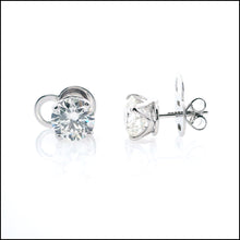 Load image into Gallery viewer, 14K White Gold 4.03 ct. tw. Sustainable Diamond Stud Earrings.
