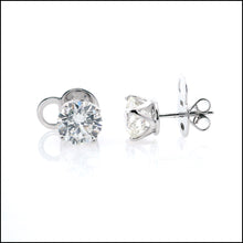 Load image into Gallery viewer, 14K White Gold 4.29 ct. tw. Sustainable Diamond Stud Earrings.
