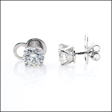 Load image into Gallery viewer, 14K White Gold 3.00 ct. tw. Sustainable Diamond Stud Earrings.
