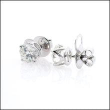 Load image into Gallery viewer, 14K White Gold 3.00 ct. tw. Sustainable Diamond Stud Earrings.

