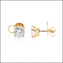 Load image into Gallery viewer, 14K Yellow Gold 3.04 ct. tw. Sustainable Diamond Stud Earrings.
