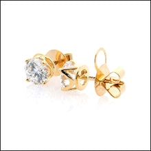 Load image into Gallery viewer, 14K Yellow Gold 3.04 ct. tw. Sustainable Diamond Stud Earrings.
