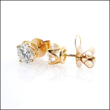 Load image into Gallery viewer, 14K Yellow Gold 3.11 ct. tw. Sustainable Diamond Stud Earrings.
