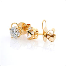 Load image into Gallery viewer, 14K Yellow Gold 2.40 ct. tw. Sustainable Diamond Stud Earrings.
