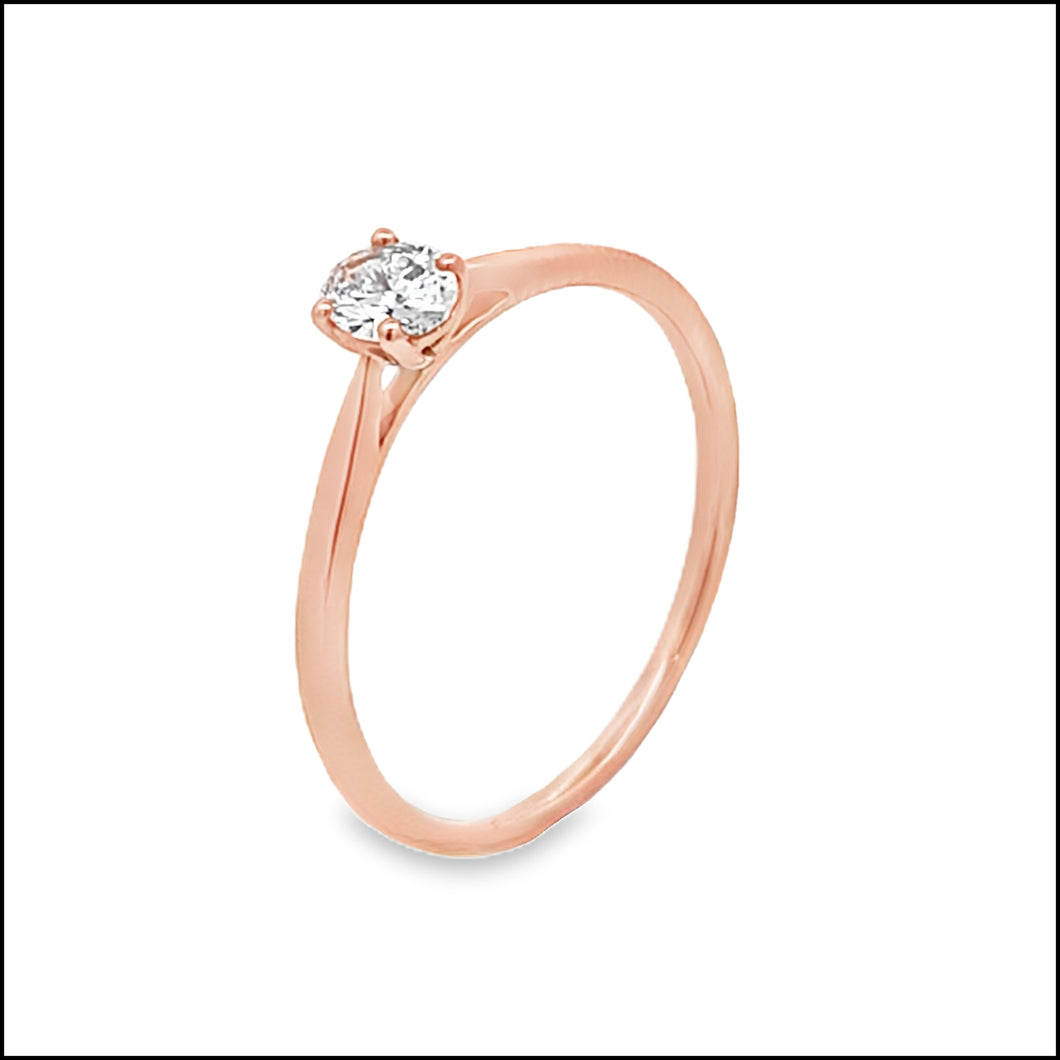 14K Rose Gold 0.26 ct. tw. Sustainable Diamond Ring (SDRL-47)