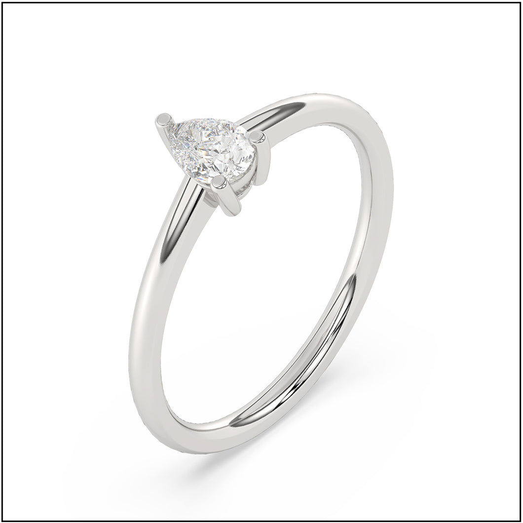 14K White Gold 0.26 ct. tw. Sustainable Diamond Solitaire Ring