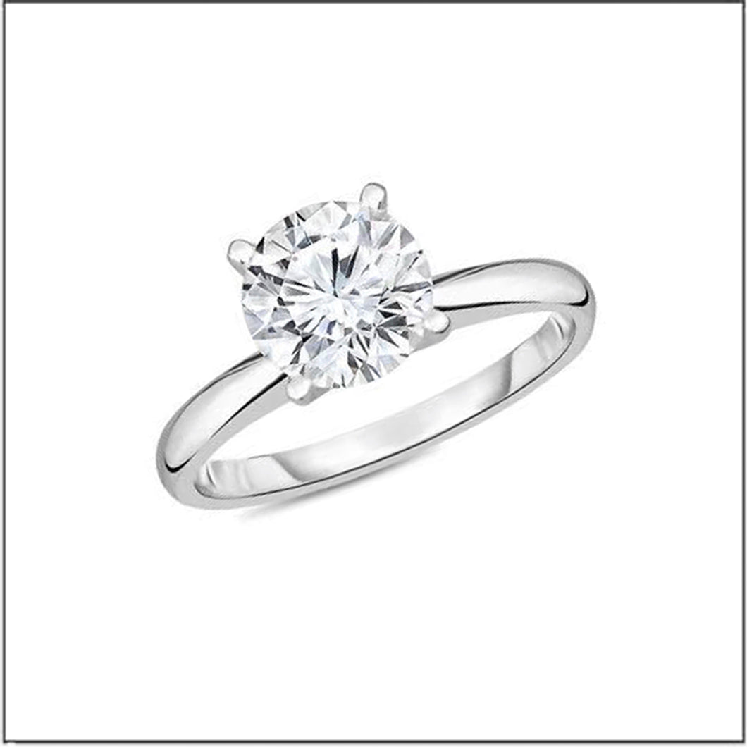 14K White Gold 2 ct. tw. Sustainable Diamond Solitaire Ring [PRE-ORDER]